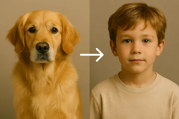 Transformei Meu Cachorro em Humano com IA. Descubra Como Fazer Isso.